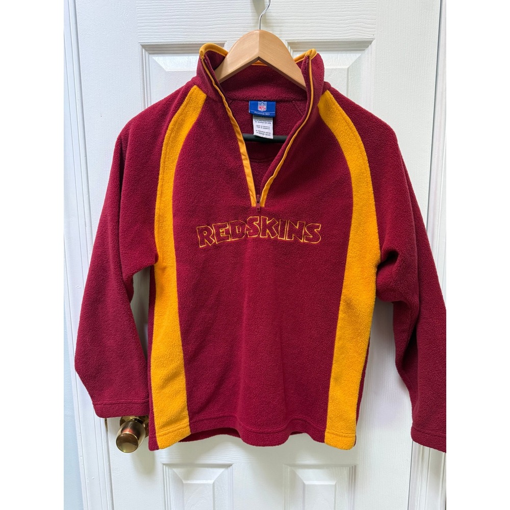 Reebok Washington Redskins NFL Fleece Quarter Zip Youth M 10/12 Burgundy